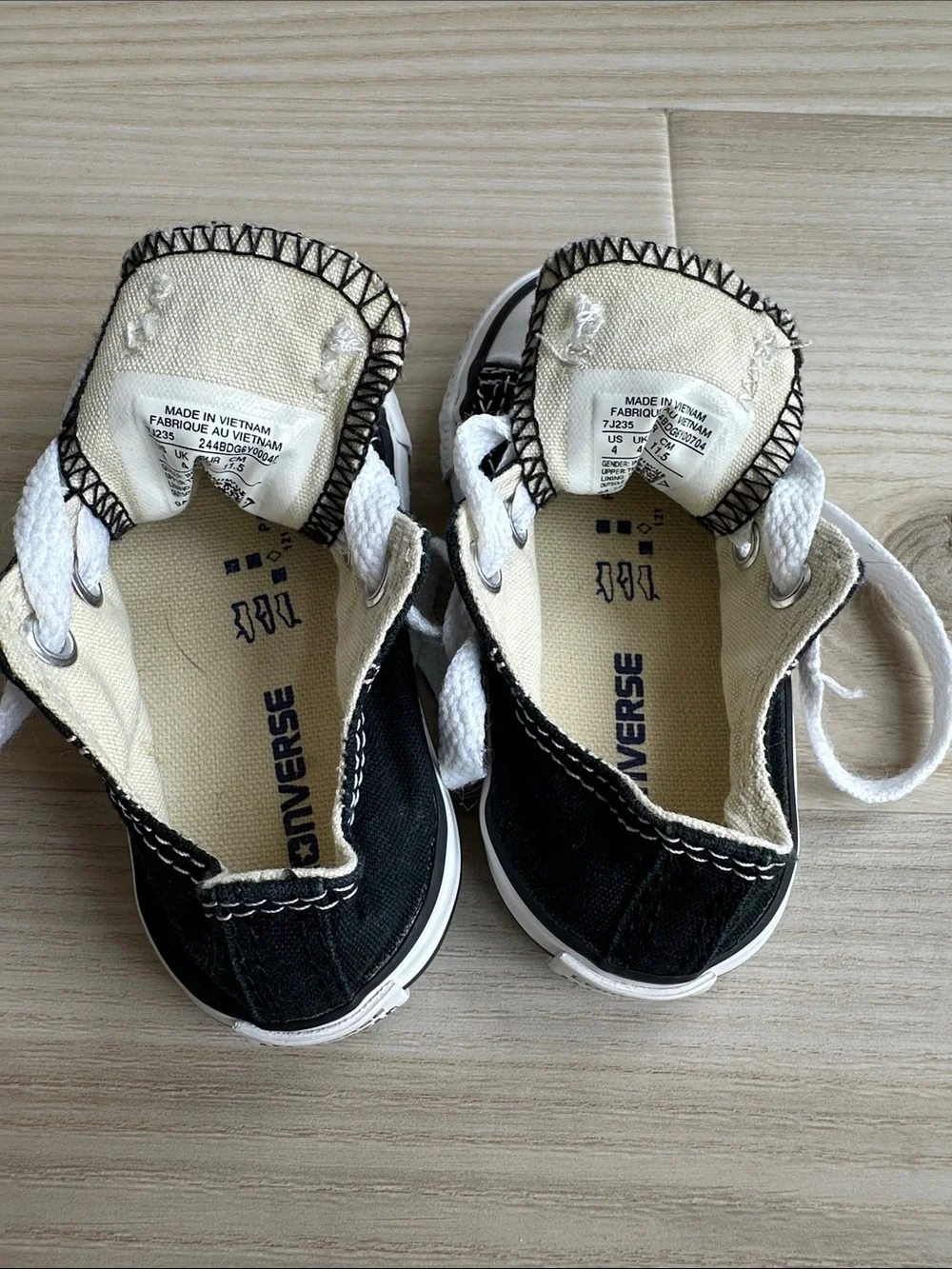 Converse Black Canvas Low-Top Sneakers with White Laces